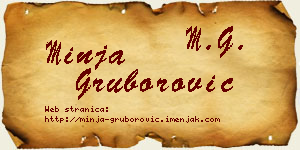 Minja Gruborović vizit kartica